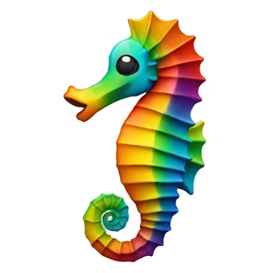 Rainbow seahorse smoking a cigar  sticker