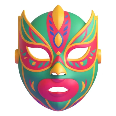 Louisiana themed luchador mask with jazz and Creole elements sticker