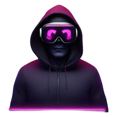 Vladimir Putin wearing a black hoodie with "OMG" letters on it and VR headset oculus quest 2 in a cyberpunk VR environment with violet neon lighting. sticker