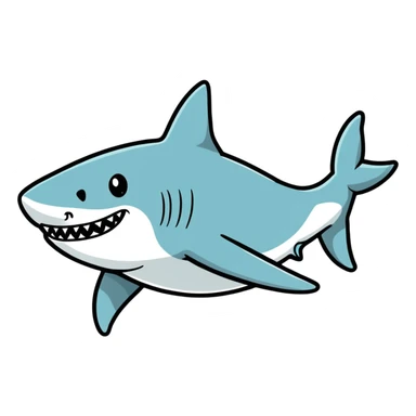 Shark with shoes sticker