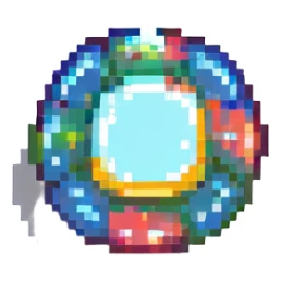 Make the object more realistic in pixel art style while keeping it playful and abstract. Add realistic hair texture and shading, and include more anatomical details but still maintain a cartoonish look. No explicit nudity. sticker