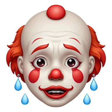 crying clown sticker