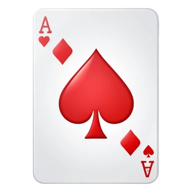 A playing card red ace  sticker