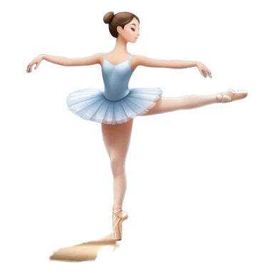 Icon for Ballet: a theater stage with silhouette of a ballerina in an elegant pose, surrounded by spotlight and stage lights. The icon should convey the grace and beauty of ballet, with focus on the dancer and the dramatic lighting. Transparent background. sticker