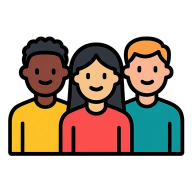 diverse group of people sticker