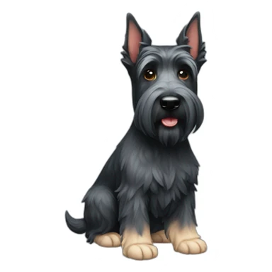 dog scottish terrier full body sticker