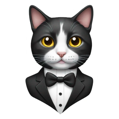 Cat wearing a tuxedo sticker
