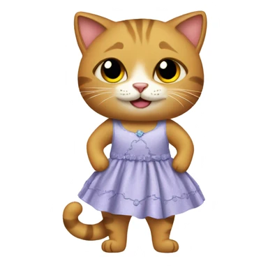 Cat with a dress  sticker