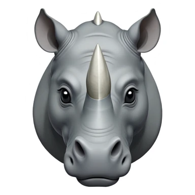 cinematic-noble--rhinoceros-portrait-emoji,slate-grey-hide--poised-and-regal,-with-a-massive,-powerful-build-and-a-thick, -deep-set-soulful-piercing-eyes,-simplified-yet-sharp-and-sophisticated-features,-highly-detailed,-large-black-eyes, zoomed out showing shoulders, large white horn  sticker