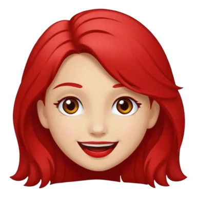 un sticker gracioso de una chica con un pintalabios en la mano de 18 años, de piel blanca con el pelo liso, largo y pelirrojo, ojos marrones sticker