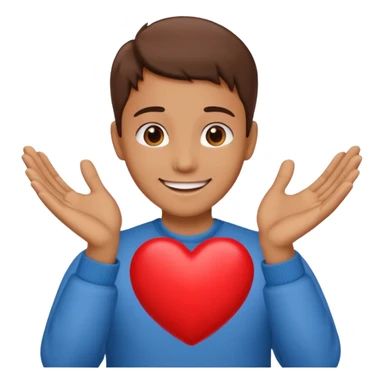 My heart in my hands showing it to you because I love you  sticker