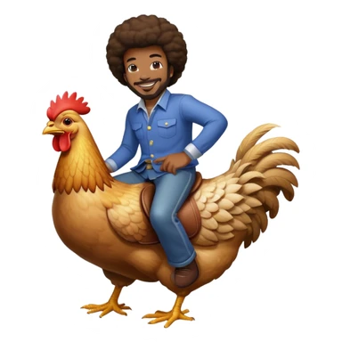 Afroman riding on chicken sticker