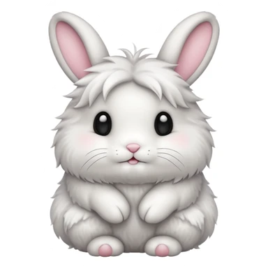 Cute fluffy bunny  sticker