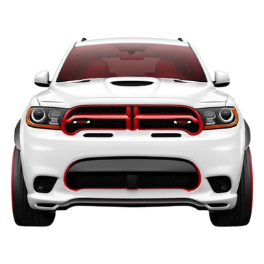 Durango DOSH HellCat SRT white and With low suspension body kit 4k, 8k and carbon: spoiler Wheels and hood With red tint sticker