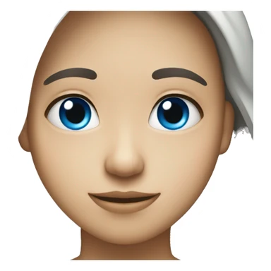 with small blue heart around face  sticker