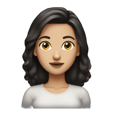 brunette with black cat sticker