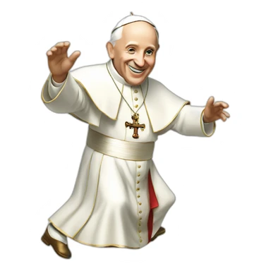 The pope dancing sticker