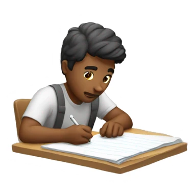 guy writing script  sticker