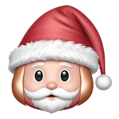realistic isolated rose gold Santa hat, slightly tilted sticker