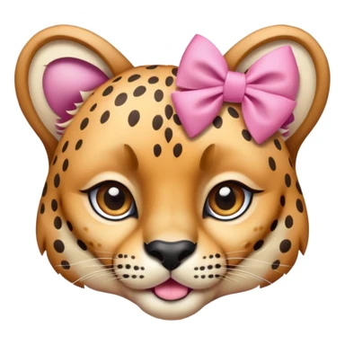 Cheeta pink hairbow sticker