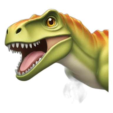 Chat sur dinosaure sticker