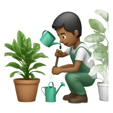 Watering plants  sticker