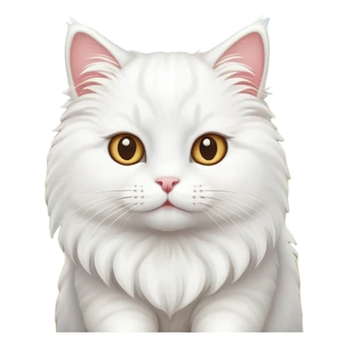 White rural cat with farm background sticker