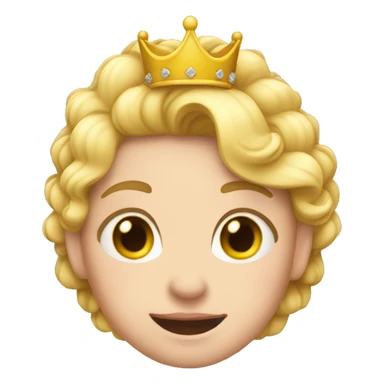 This emoji 💁🏼‍♀️ With a crown on the head  sticker