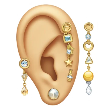Very Pierced ear sticker