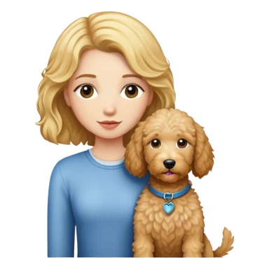 girl goldendoodle  sticker