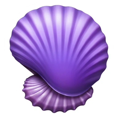 Purple sea shell sticker