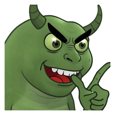 Devil horns flipping off sticker