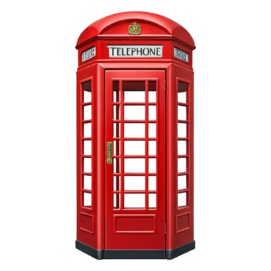 red telephone booth sticker