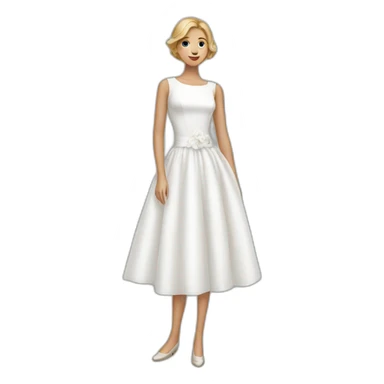 White dress sticker