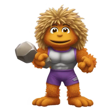 fraggle rocks hot muscle trainer sticker