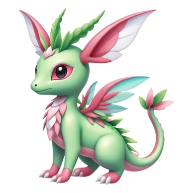 Shiny Exotic Cute Majestic Ethereal Sparkly Flygon-Sylveon-Shaymin-Meganium-Hybrid-Creature sticker