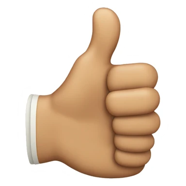 Thumbs up hand only with tiger skin sticker