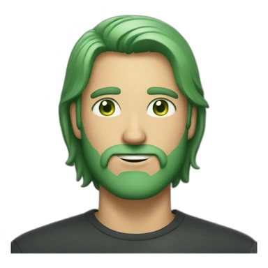 A guy with green eyes and a light beard sticker