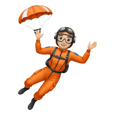 parachute diver sticker