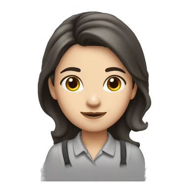 Architecture professions, girl with dark drown hair  sticker