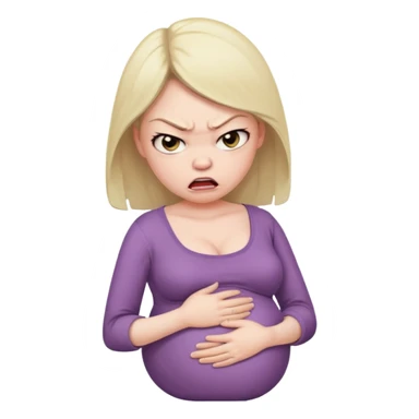 Pouty angry pregnant women sticker
