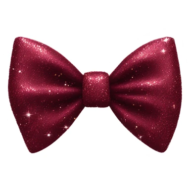 Maroon bow with glitter sticker
