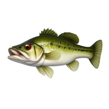 largemouth bass fish more realistic sticker