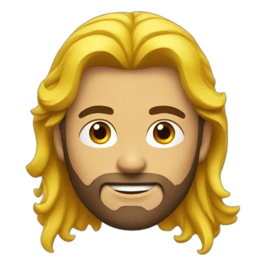 Homme qui a les cheveux jaune avec pointe rouge sticker