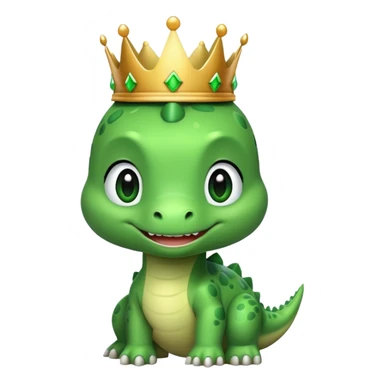 Baby Dino mit Krone sticker