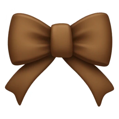 Brown bow without a face sticker
