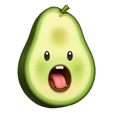 Violent screaming avocado sticker