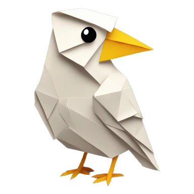 bird paper origami sticker