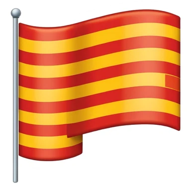 Flag emoji with 1:1 yellow red colour sticker