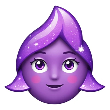 flecha para direita com glitter e roxa sticker